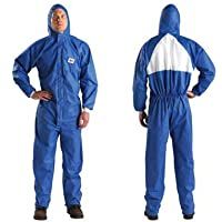 3M™ 4530 - Traje de protección CAT. III tipo 5 y 6 desechable con capucha y elásticos en puños y tobillos - Talla XL